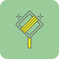 End Of Priority Filled Yellow Icon vector