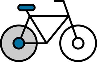 Bicycle Filled Half Cut Icon vector