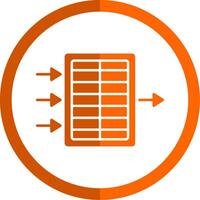 Air Filter Glyph Orange Circle Icon vector