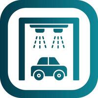 Car Wash Glyph Gradient Round Corner Icon vector