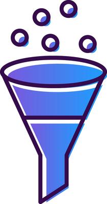 Funnel Gradient Filled Icon