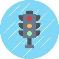 Traffic Lights Flat Blue Circle Icon vector