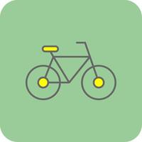 Bicycle Filled Yellow Icon vector
