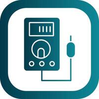 Voltmeter Glyph Gradient Round Corner Icon vector