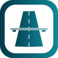 Highway Glyph Gradient Round Corner Icon vector