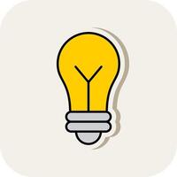 Idea Line Filled White Shadow Icon vector