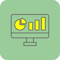 Dashboard Filled Yellow Icon vector