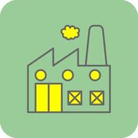 Industry Filled Yellow Icon vector