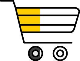 Trolley Filled Half Cut Icon vector