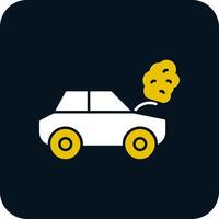 Broken Car Glyph Two Color Icon vector