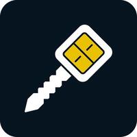 Car Key Glyph Two Color Icon vector