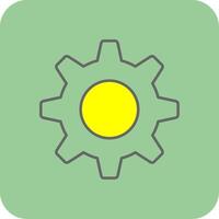 Setting Filled Yellow Icon vector