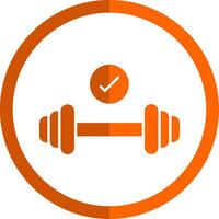 Weight Glyph Orange Circle Icon vector