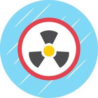 Radioactivity Flat Blue Circle Icon vector