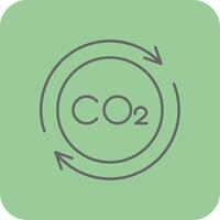 Carbon Cycle Filled Yellow Icon vector