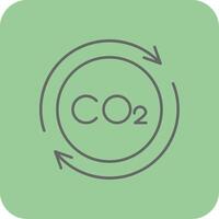 Carbon Cycle Filled Yellow Icon vector