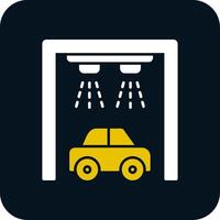 Car Wash Glyph Two Color Icon vector