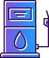 Gas Station Gradient Filled Icon vector