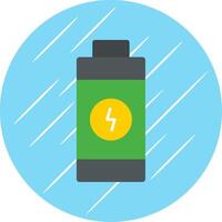 Battery Flat Blue Circle Icon vector