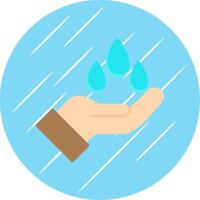 Save Water Flat Blue Circle Icon vector