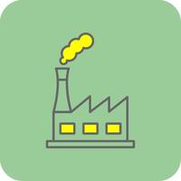 Power Plant Filled Yellow Icon vector