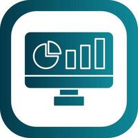 Dashboard Glyph Gradient Round Corner Icon vector