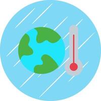 global calentamiento plano azul circulo icono vector