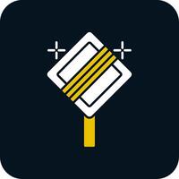 End Of Priority Glyph Two Color Icon vector