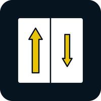 Priority Oncomming Glyph Two Color Icon vector