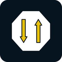 Two Way Glyph Two Color Icon vector