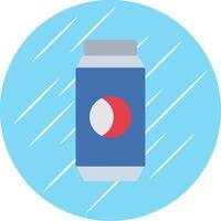 Can Flat Blue Circle Icon vector