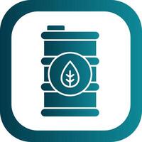 Eco Barrel Glyph Gradient Round Corner Icon vector