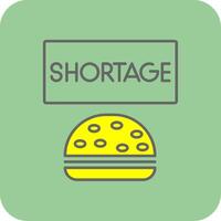 Shortage Filled Yellow Icon vector