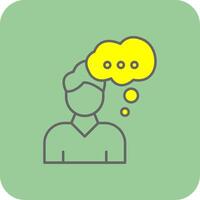 Dreaming Filled Yellow Icon vector