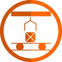 Mass Production Glyph Orange Circle Icon vector