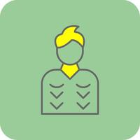 Malnutrition Filled Yellow Icon vector