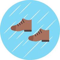 Shoes Flat Blue Circle Icon vector