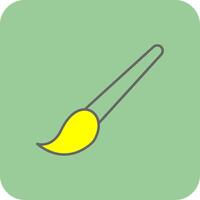 Brush Filled Yellow Icon vector