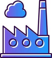 Factory Gradient Filled Icon vector