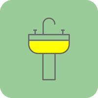 Sink Filled Yellow Icon vector