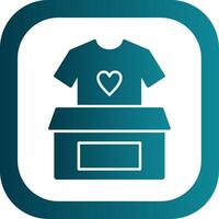 Clothes Donation Glyph Gradient Round Corner Icon vector