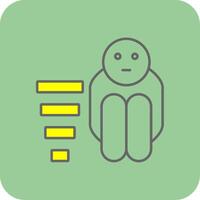 Poor Filled Yellow Icon vector