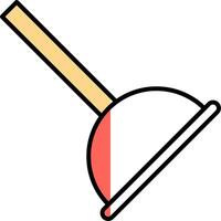 Plunger Filled Half Cut Icon vector