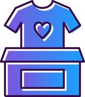 Clothes Donation Gradient Filled Icon vector