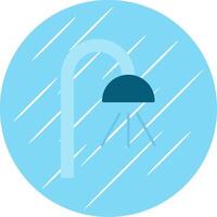 Shower Flat Blue Circle Icon vector