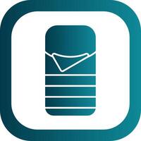 Sleeping Bag Glyph Gradient Round Corner Icon vector
