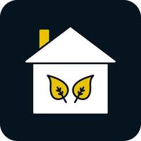 Eco Home Glyph Two Color Icon vector