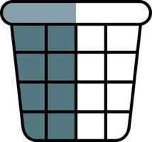 Bucket Filled Half Cut Icon vector