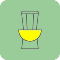 Toilet Filled Yellow Icon vector