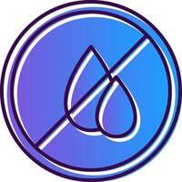 Water Scarcity Gradient Filled Icon vector